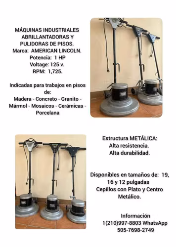 MAQUINA DESTOPADORA Y ABRILLANTADORAS DE PISOS - Imagen 2