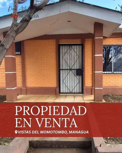 ¡En venta! Casa dentro de Vistas del Momotombo, Carretera Nueva a León.