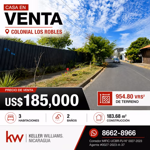 Casa en Venta en Colonial Los Robles | Amplio terreno y excelente ubicación