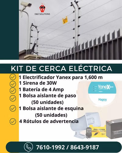 Kit de Cerca Eléctrica para Seguridad Perimetral