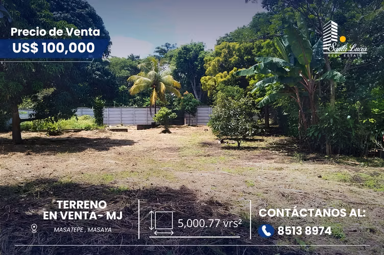  Terreno en Venta en Masatepe - MJ 