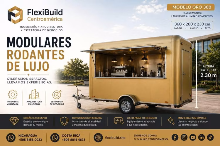 Modulares Rodantes, Carritos de comida de Lujo Flexibuild