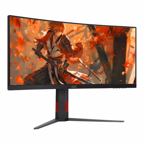 Monitor Gamer AOC Curvo 34" Pulgadas Ultraancho - UWQHD 3440 x 1440 - 180Hz, 0.5ms - Nuevo