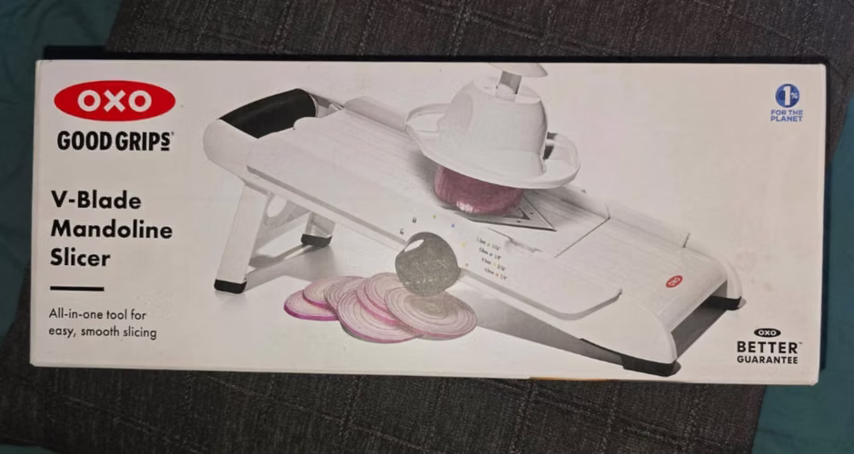 Rebanadora de alimentos - OXO SoftWorks VBlade - de mandolina de plástico - compacta, blanca - Nuevo