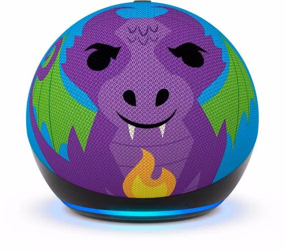 Amazon Echo Dot para Niños (edición de 5.a generación) con Alexa - Fire Dragon - Imagen 5