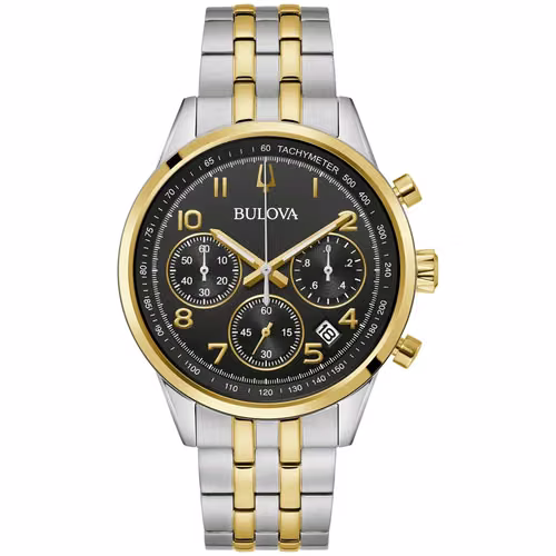 Reloj Original Bulova clásico de cuarzo con cronógrafo luminoso y calendario,42mm,98B398