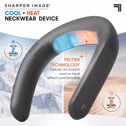 Dispositivo inalámbrico para enfriar y calentar el cuello, negro - Sharper Image - Negro
