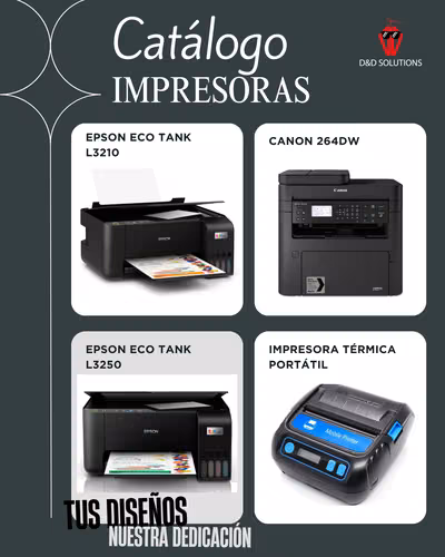 Impresoras Epson, Canon y Portátiles