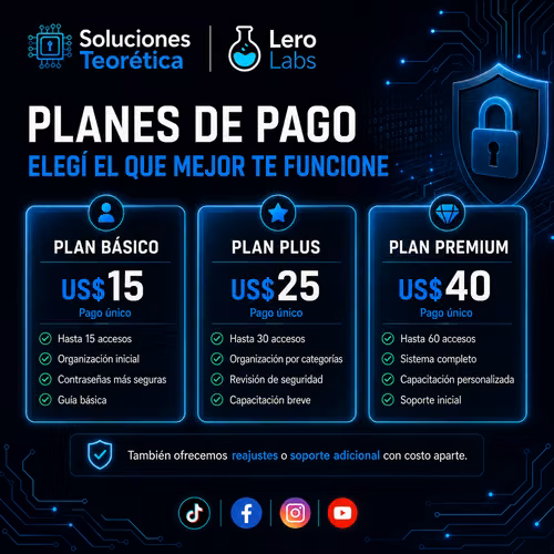 Servicio de organización digital para contraseñas en Windows