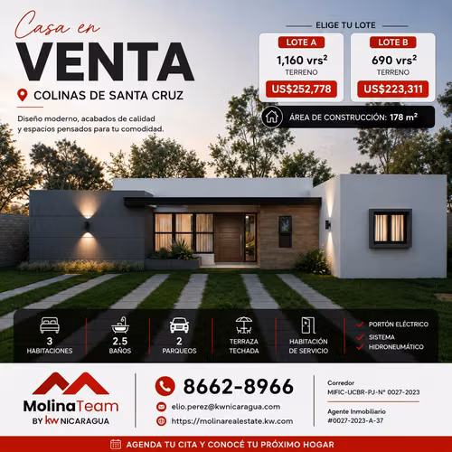 Proyecto de 2 Casas en Pre-Construcción | Colinas de Santa Cruz