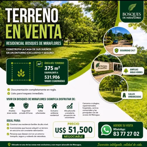 TERRENO EN VENTA | RESIDENCIAL BOSQUES DE MIRAFLORES/Km 11.2
