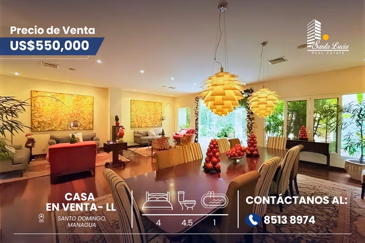 Hermosa Casa en Venta con piscina en Santo Domingo - LL