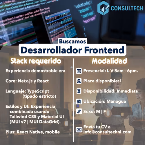 Desarrollador FrontEnd