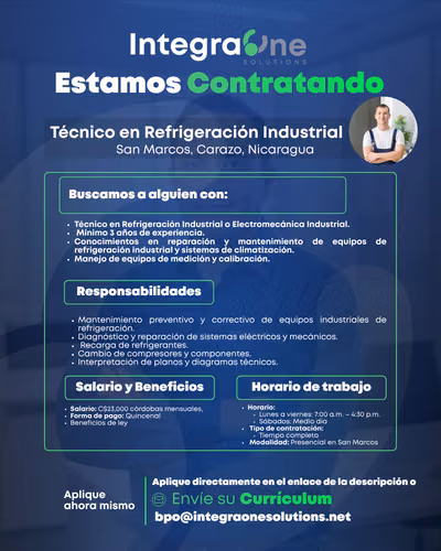 Técnico en Refrigeración Industrial