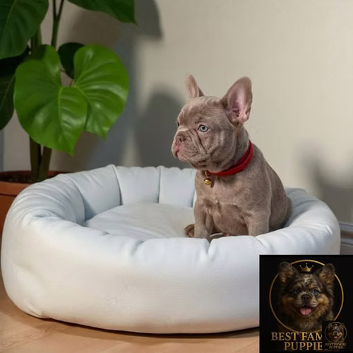 Cachorro Bulldog Francés Blanco/Isabella/Fawn Lila / French Bulldog Wh - Imagen 10