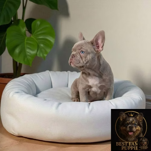 Cachorro Bulldog Francés Blanco/Isabella/Fawn Lila / French Bulldog Wh - Imagen 5