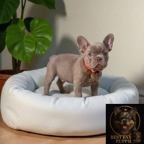 Cachorro Bulldog Francés Blanco/Isabella/Fawn Lila / French Bulldog Wh - Imagen 9