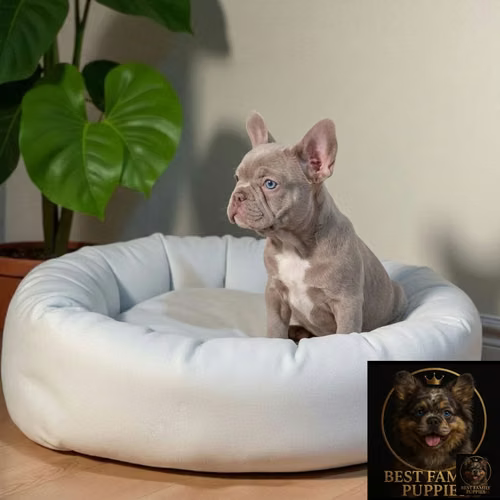 Cachorro Bulldog Francés Blanco/Isabella/Fawn Lila / French Bulldog Wh - Imagen 7