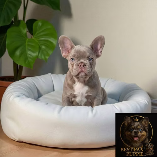 Cachorro Bulldog Francés Blanco/Isabella/Fawn Lila / French Bulldog Wh - Imagen 8