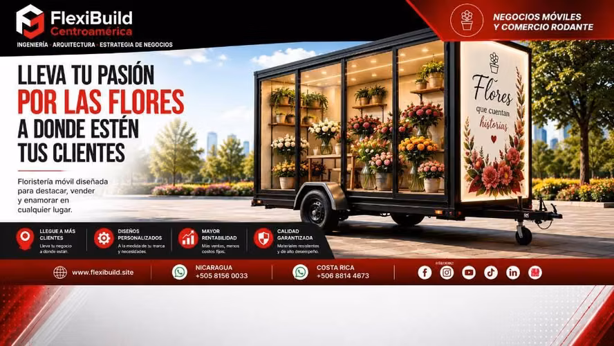Carritos de Comidas, Food Trucks y Tráileres Comerciales. FlexiBuild - Imagen 3