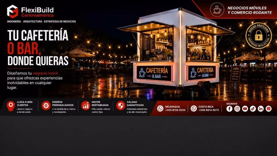 Carritos de Comidas, Food Trucks y Tráileres Comerciales. FlexiBuild - Imagen 5