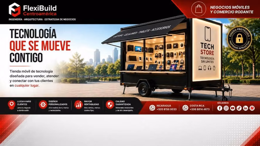 Carritos de Comidas, Food Trucks y Tráileres Comerciales. FlexiBuild - Imagen 6