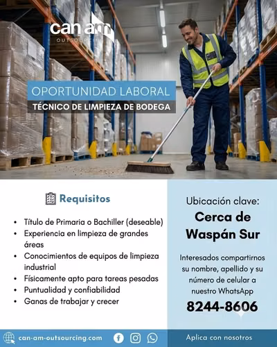 Tecnico de Limpieza de Bodega