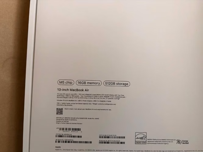 MacBook Air M5 16gb 512