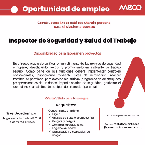 Inspector de Seguridad y Salud del Trabajo