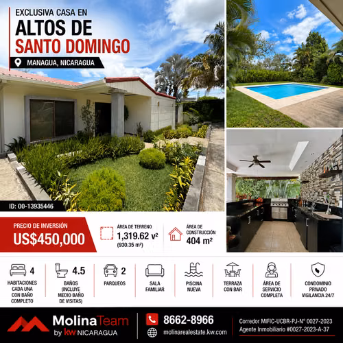 Exclusiva Casa en Venta en Altos de Santo Domingo