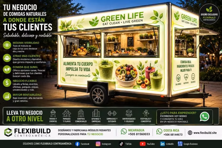 Tráilers Comerciales para Floristerías y Healthy Food | FlexiBuild