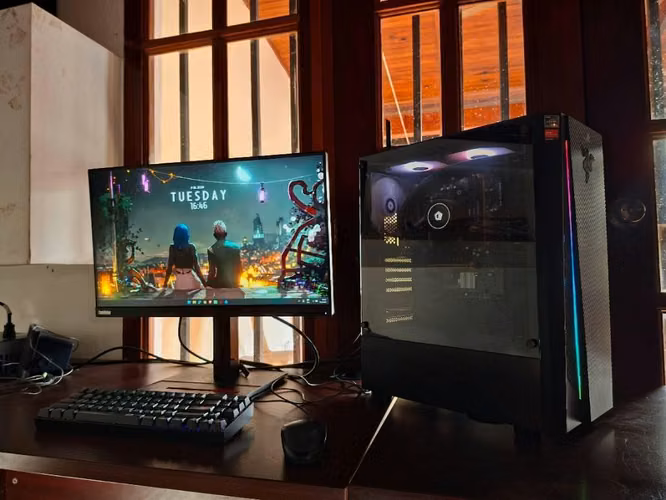 PC de Escritorio Gamer Ryzen 5 5600G | 16 GB | SSD NVMe 1 TB | Monitor IPS | Teclado Mecánico - Imagen 5