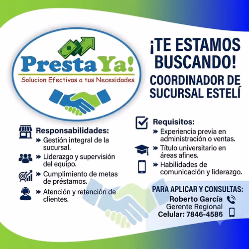 Coordinador de Sucursal