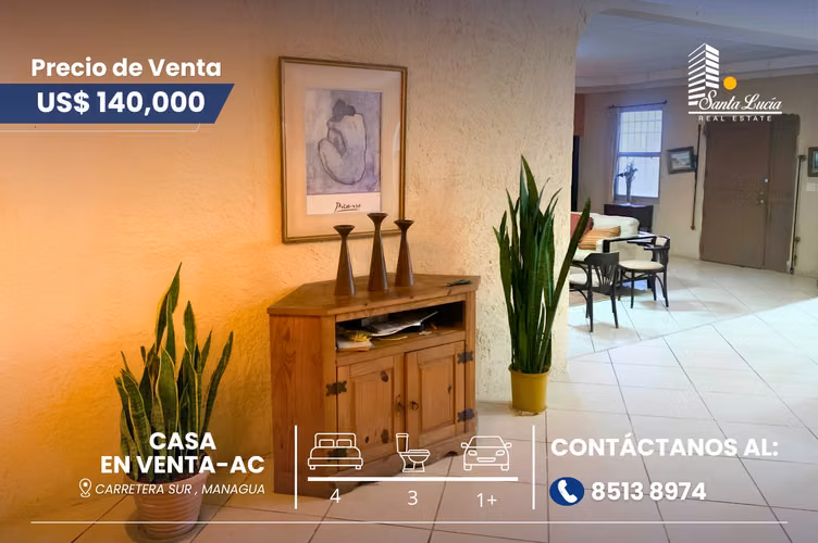 Casa Amueblada en Venta en Carretera Sur - AC