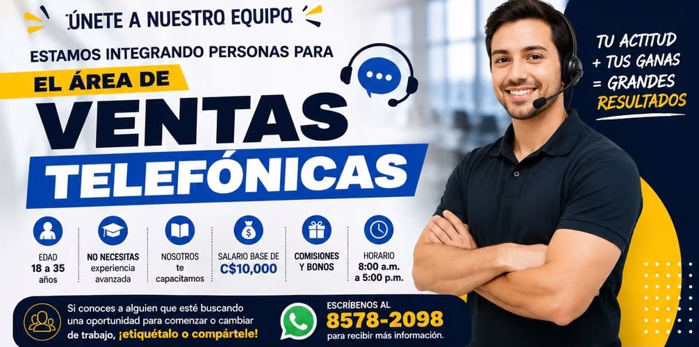 Ejecutivo(a) Comercial Telefónico | Formación Desde Cero