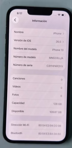 NITIDO COMO NUEVO CELULAR IPHONE 13