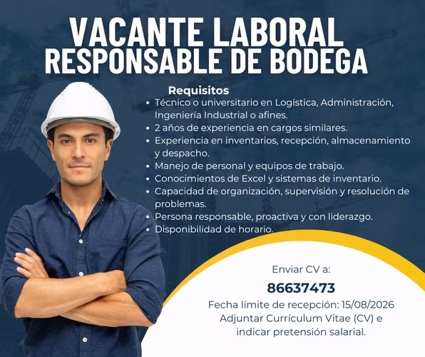 Responsable de Bodega