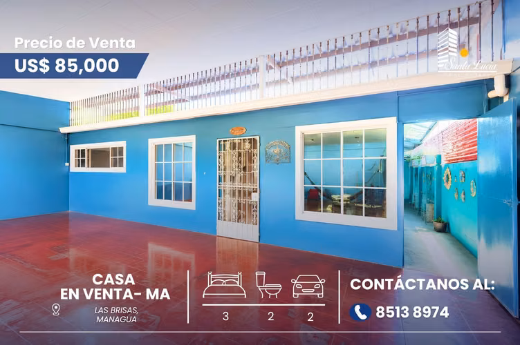 Casa en Venta en Las Brisas, Managua - MA