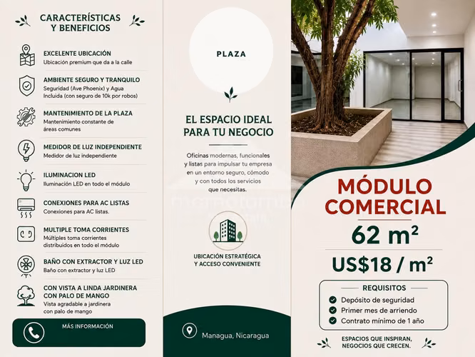 Módulo en Renta Planes De Altamira, Managua