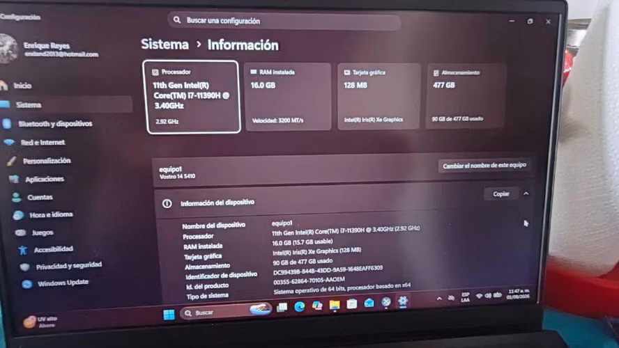 Dell VOSTRO 14 5410 i7 11gen
