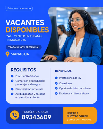  ¡Estamos Contratando! | Call Center en Español