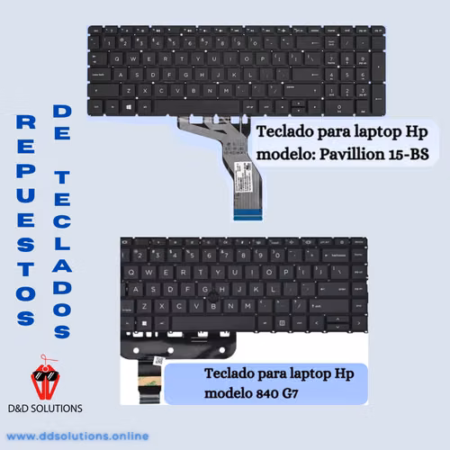 Repuestos de teclados para Laptops hp