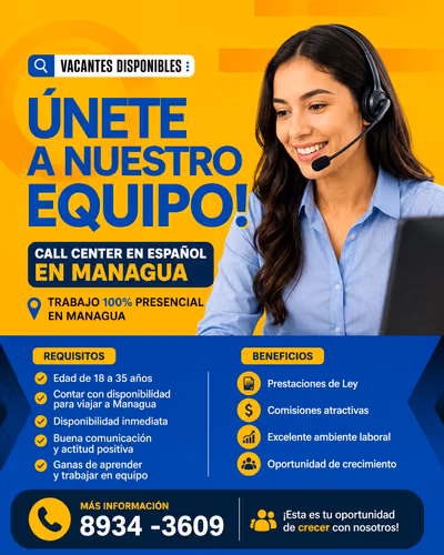  ¡Estamos Contratando! | Call Center en Español
