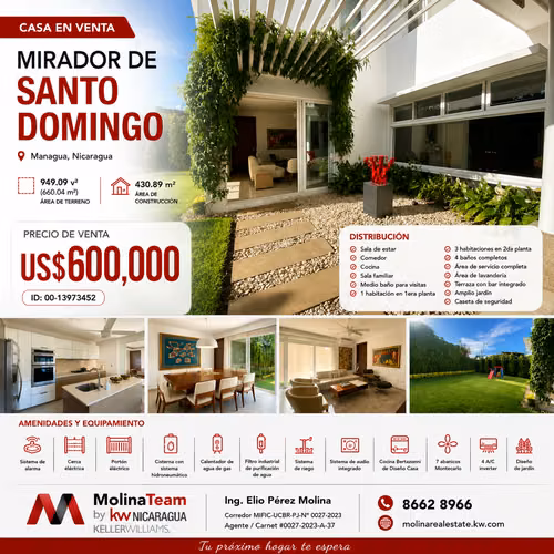 CASA EN VENTA EN MIRADOR DE SANTO DOMINGO | MANAGUA
