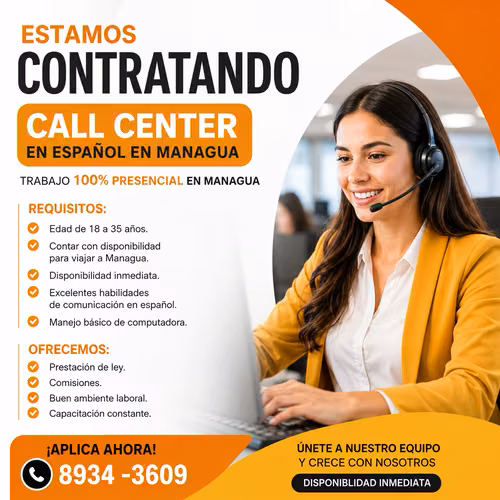  ¡Estamos Contratando! | Call Center en Español