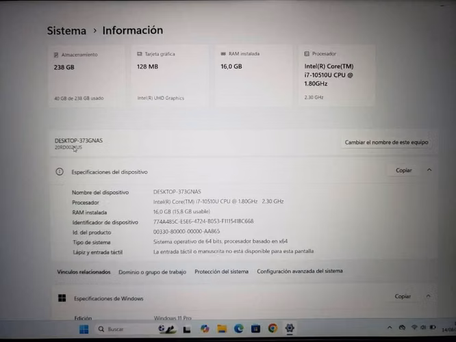 Laptops Lenovo Thinkpad E15 Intel Core I7 Décima Generación - Imagen 4