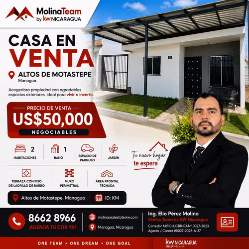 CASA EN VENTA – ALTOS DE MOTASTEPE, MANAGUA