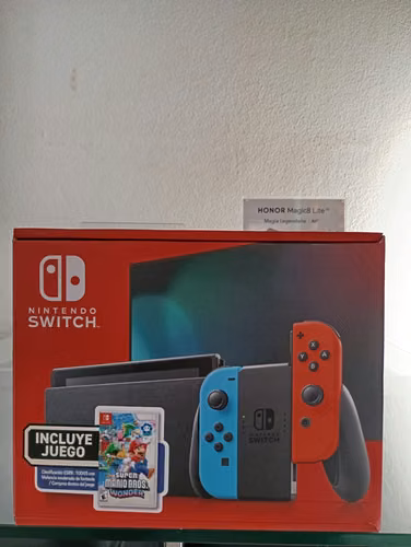 NINTENDO SWITCH V2 CON JUEGO SUPER MARIO BROS WONDER