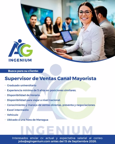 SUPERVISOR DE VENTAS