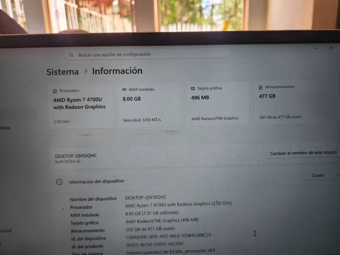 Vendo laptop acer swift 3 - Imagen 5
